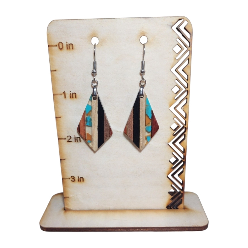 Southwest Diamond Acrylic Drop Earrings